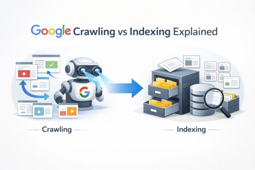 difference between google crawling and indexing